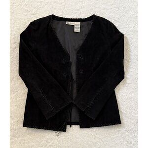Vintage Faded Glory Women's BLK Jacket Sz Med--Brown Spot on Back Right Shoulder